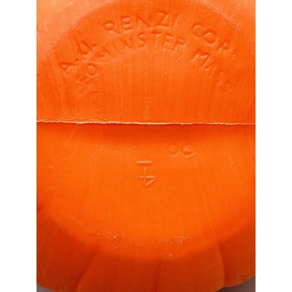 AJ Renzi Halloween Blow Mold Trick Or‎ Treat Pumpkin Cat Bucket 2 Sided Vintage